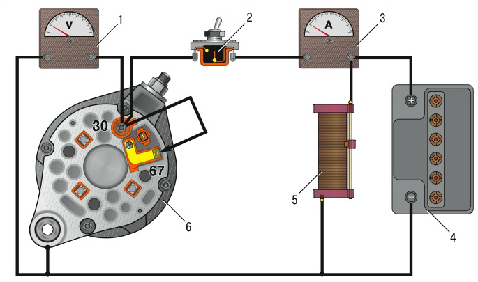 alternator repair bench diagram