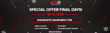 The New Year holidays are over, unlike MSG Equipment sale!