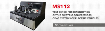 MS112 test bench checks the electric compressors of the climate systems of electric vehicles