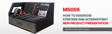 Diagnostics of starters and alternators with test bench MS008